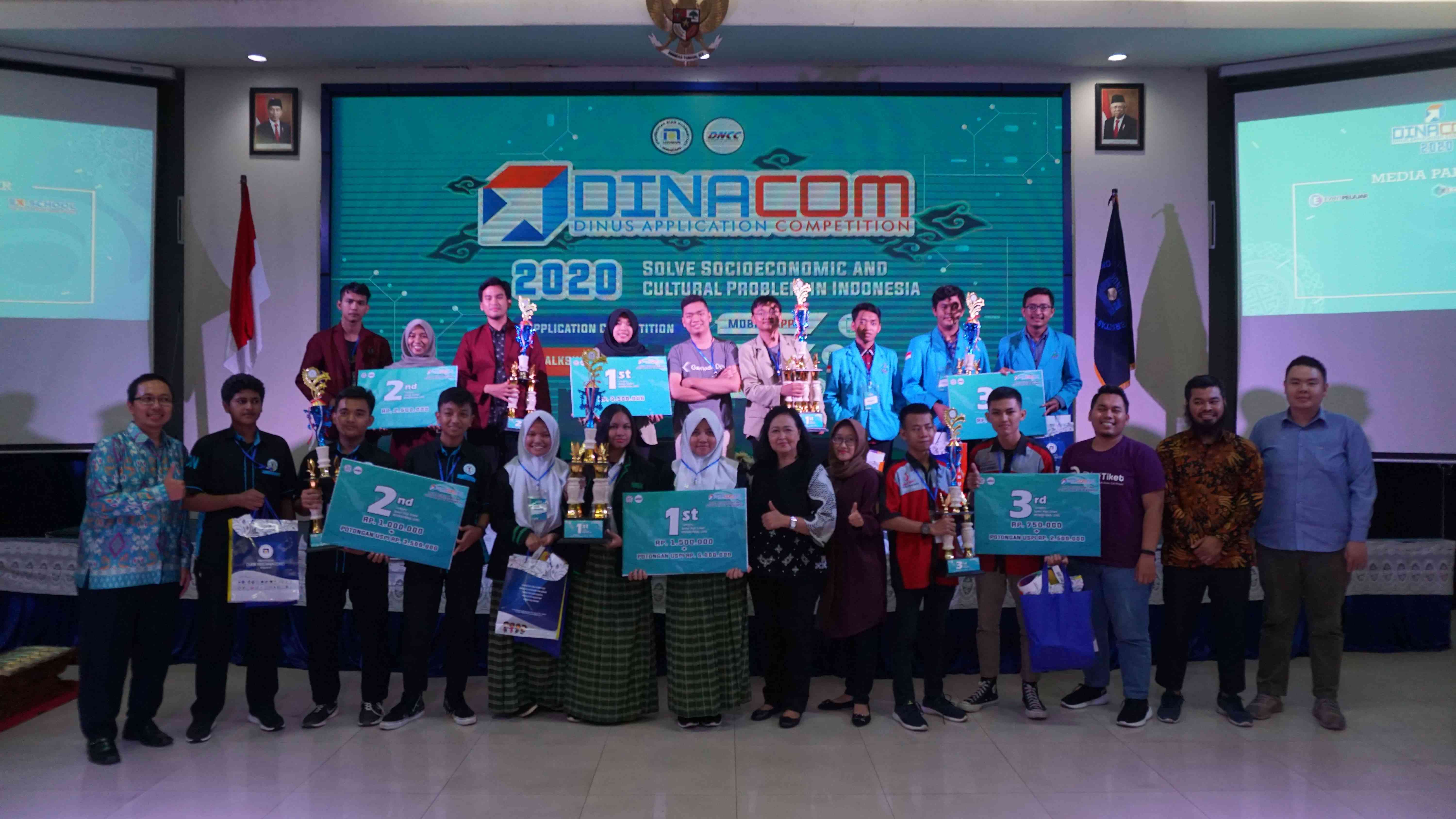 Foto Bersama dengan pemenang DINACOM 2020